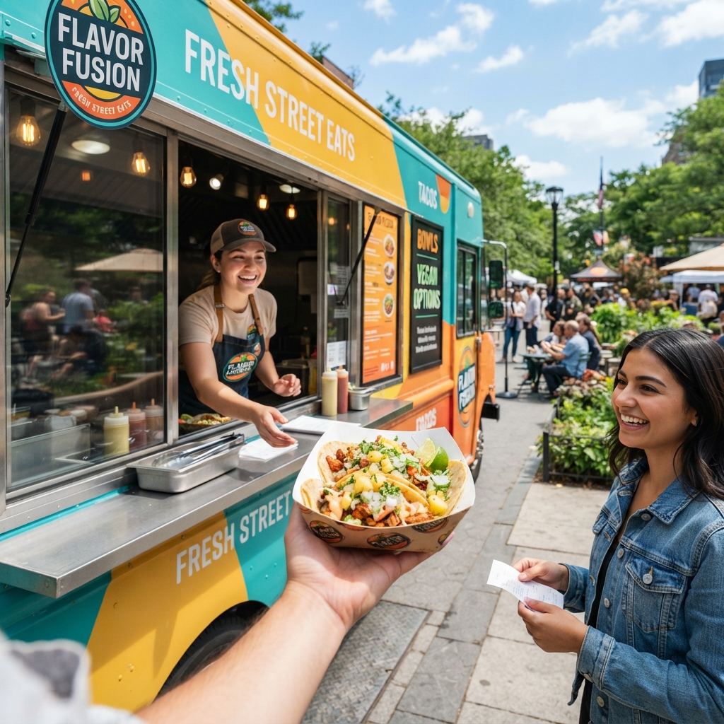 Modern street-food truck