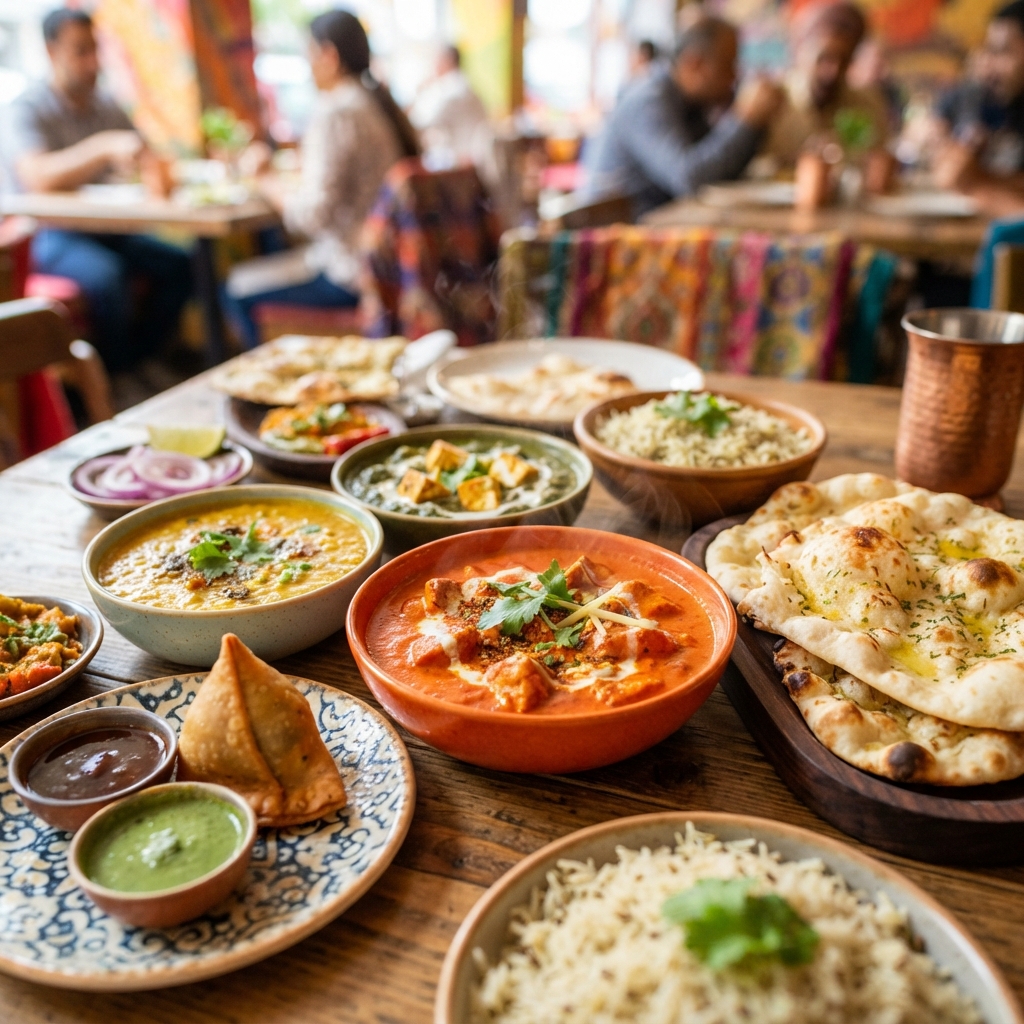 A selection of Indian dishes